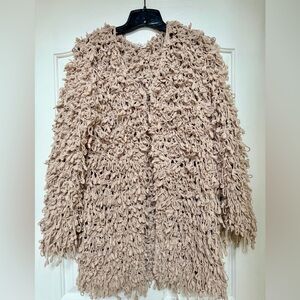 ANTHROPOLOGIE Aaron & Amber Knotted Chunky Loop Knot Cardigan Sweater, Small 4-6